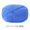 Ovillo de Hilo de Algodón Leche de 4 Hebras, Ovillo de Hilo Medio-Grueso para Crochet Hecho a Mano, Muñeca de Crochet DIY, Bolso, Hilo para Suéter de Bebé