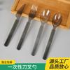 Cuchara Desechable Empaque Individual Cuchara Engrosada Comida Ligera Comida Occidental Tenedor de Mesa Cuchara Empaque para Llevar de Gama Alta Cuchara de Plástico
