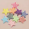 Colgante de estrella de cinco puntas de resina rayada de 36 mm con agujero para colgar, accesorios de colgante, materiales para accesorios de joyería hechos a mano DIY