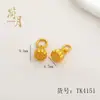 Accesorios DIY Simples y Duraderos Color Oro Arena, Colgante de Semilla de Loto Feliz de Dos Mundos Pulsera Collar con Cuentas para Mujer
