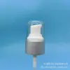 Tapa Semicircular de 24 Dientes Sub-plata Blanco Aluminio Electrolítico Pico Bomba de Polvo Dispensador de Loción Base de Maquillaje Líquida Esencia Loción Bomba de Presión