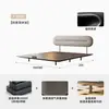 Cabecero de Cama con Respaldo Ultradelgado de Acero Ecológico, Cama de Cuero Genuino Estilo Vintage, Cama Doble Sin Bordes Francesa Retro para Apartamento Pequeño Infantil