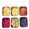 Caja crujiente de acero inoxidable equipada con caja para verduras, lonchera sellada, lonchera cuadrada para alimentos y frutas de refrigerador