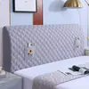 Funda Refrescante y Transpirable de Cobertura Total Elástica Universal para Cabecero de Cama A prueba de Polvo con Pinza Acolchada de Terciopelo Piel de Durazno
