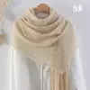 Bufanda de Algodón y Lino Burbuja de Comercio Exterior, Bufanda de Seda para Mujer, Pañuelo Versátil para la Cabeza, Bufanda Larga para Proteger del Sol, Bufanda de Color Sólido, Venta al por Mayor desde el Fabricante