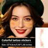 Estética de Festival Navideño Tatuaje de Estampado en Caliente Pegatina Árbol de Navidad Corbata de Moño Hombres Mujeres Fiesta Actuación Maquillaje Facial Duradero Impermeable