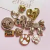 Serie de oro galvanizado, lazo de amor, estrella de cinco puntas, accesorios de bricolaje, funda para teléfono móvil, agujero para zapatos, accesorios, materiales hechos a mano