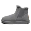 Botas de Nieve para Hombre con Suelas Gruesas y Forro de Felpa, Botas Cortas Estilo Invierno Nuevo, Zapatos de Algodón Gruesos de Media Caña para Exteriores Cálidos para Hombre
