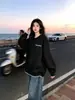 Sudadera retro de moda de calle con cuello redondo y manga larga 2026 nuevo top versátil y moderno para mujer de otoño