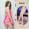 Pijama Sexy de Lencería Nocturna Traje para Mujer Traje Sexy de Tentación Europeo y Americano Malla de Encaje con Tirantes Transparentes Latino