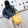 Bolsa de compras de pana coreana al por mayor, bolsa de lona para mujer, gran capacidad, bolso de hombro literario