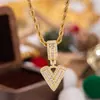 Collar Colgante de 26 Letras Completo de Diamante de Lujo Ligero Nueva Moda Transfronterizo Europeo y Americano 2026 para Mujeres Joyería Hip-Hop de Moda Venta al por Mayor