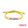 Pulseiras de Corda Trançada Multicor Transfronteiriças Europeias e Americanas Mantenha a Alegria e o Humor Presentes Inspiradores de Feriado com Pulseiras de Aço Inoxidável Gravadas