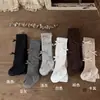 Meia-calça infantil com estampa de pera para meninas, para usar no outono, malha canelada estilosa, com laço infantil, meia-calça básica, calça básica para bebês e crianças pequenas