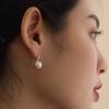 S925 Sterling Prata Brincos de Pérola Sterling Brincos de Prata Feminino Clássico All-Match Brincos Moda Prata Joias Orelha Piercing Joias Atacado