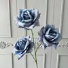 3 flores artificiais de rosa para arranjo de cena de banquete de casamento e noivado, arranjos florais, decoração de casa, paisagismo com flores de rosa