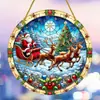 Pingente de apanhador de sol em acrílico, casa, varanda, janela, pátio, atmosfera de feriado de Natal, disco decorativo em acrílico