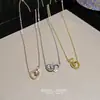 Collar con Colgante de Corazón Nuevo Simple Exquisito Estilo Coreano Cadena para Clavícula de Acero de Titanio Versátil de Lujo Ligero de Nicho de Gama Alta