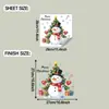 Fun-m654 Muñeco de Nieve Dibujo Animado Árbol de Navidad Caja de Regalo Tapa de Inodoro de Baño Pegatina Decorativa de Personalidad Autoadhesiva