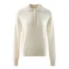 Cheio de elegância~Suéter de cashmere liso com decote V para mulheres, novo estilo outono e inverno, blusa de tricô com gola alta