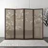 Divisória de Tela Estilo Chinês para Sala de Estar e Quarto, Simples Moderna Entrada de Casa Madeira Maciça Dobrável Móvel