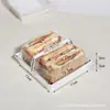Caja de Empaque para Sándwich de Corte Grueso Cuadrada Rectangular para Hornear Caja Ligera para Empaque de Sándwich Caja Espesada de Alta Transparencia para Pasteles