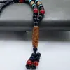 Cadena de Suéter con Cuenta Dzi de Nueve Ojos de Xizang al por Mayor Estilo Étnico para Mujer Juego de Collares con Cuenta Dzi de Tres Ojos con Caja Regalo Transmisión en Vivo