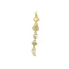 Colgante Chapado en Cobre Oro Real Borla Diseño Sencillo Circonita Micro-pavimentada Accesorios de Joyería Luna Estrellas Accesorios que no se decoloran