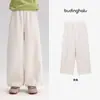 Pudding Haru Ropa de Otoño para Niñas Ropa Infantil Pantalones Casuales 2026 Otoño Nuevo Estilo Infantil Pantalones de Chándal Curvos Simples para Niños