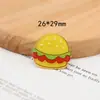 Color Dibujos Animados Comida Juego Acrílico Color Hamburguesa Papas Fritas Pasador Accesorios para el Cabello Parche Pegatinas para Refrigerador Accesorios