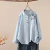 Colección Otoño 2026 Estilo Japonés Fresco Dibujos Animados Bordado Mariposa Holgada Camisa de Manga Larga para Mujer Cárdigan Venta al por Mayor
