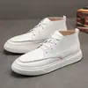 Novos Tênis de Cano Alto, Sapatos Casuais de Couro, Sapatos de Trabalho para Exterior em Couro Genuíno, Solas Macias Versáteis, Leves, Estilo Old Money, Confortáveis, Sapatos Masculinos
