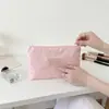 67155 Bolsa de Armazenamento com Zíper de Cor Sólida para Mulheres, Bolsa de Maquiagem Portátil, Cabo de Dados, Absorvente Higiênico, Necessaire para Itens Diversos