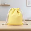 Bolsa de cordón de fondo plano bolsa de almacenamiento de joyas personalizada bolsa de cordón en blanco se puede imprimir logo patrón hecho a medida