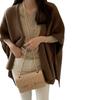 Abrigo Chal de Punto Estilo Perezoso Dongdaemun Coreano para Mujer, Cárdigan Suéter Casual de Temperamento Suave