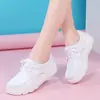 Zapatos Casuales de Cuero con Cordones y Suela Gruesa Personalizados para Mujer, Cuero Suave, Antideslizantes, Zapatos de Trabajo Médico/Enfermería, Colores Blanco y Negro, Suela de Plataforma, Zapatos Individuales