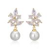 RAKOL 2021 primavera nueva moda circonita perla pendientes de novia multiestilo pendientes de damas al por mayor