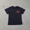 Camiseta de Manga Corta con Logo Grande Estampado American Street Hip Hop de Nicho Transfronterizo Moda de Marca para Hombre Verano 24 Nueva Combinación Total
