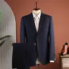Terno de negócios masculino de alta qualidade, traje de negócios casual para entrevistas, roupa formal profissional slim fit, terno de casamento elegante