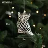 Pendente de Plástico Prateado de Formato Especial Transfronteiriço Galvanizado Brilhante Acessórios de Pingente de Árvore de Natal Decorações de Natal