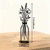 Decoración de jarrón de línea metálica de 3 piezas para mesa de comedor y sala de estar, decoración artística para el hogar, adorno de pared de fondo 2D creativo