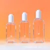 Frascos de Óleo Essencial Cosmético 100/120/150ml Frascos com Fundo Espesso e Conta-gotas Plano Frascos Conta-gotas Tipo Pressão de Grau Alimentício