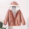 Chaqueta de Algodón Acolchada de Invierno 2026 Estilo Nuevo para Estudiantes, Capa de Algodón Gruesa con Capucha Holgada para Trabajo, Chaqueta de Lana de Cordero, Ropa de Algodón