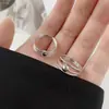 Anillo de Tres Capas con Bola Geométrica Simple Ins Estilo Fresco Lujoso Accesible de Diseño de Nicho Anillo Pulsera para Mujer