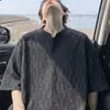 Camisa de Verano 2026 para Hombre con Cuello Henry, Manga Corta, Nuevo Estilo, Lino Sintético, Top para Hombre, Camiseta Transpirable de Algodón y Lino