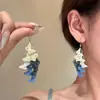 Pendientes de Borlas de Flores Estilo Resort, Personalizados, Dulces y Elegantes, Pendientes de Moda, Lujo Ligero, Pendientes de Gama Alta, Diseño de Nicho