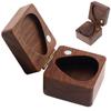 Caja para púas de guitarra de nogal negro, caja de madera maciza para púas, caja de almacenamiento elástica para guitarra, caja de regalo para colección de púas