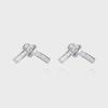 SHIAI estilo coreano nuevos aretes de tuerca anudados de plata esterlina S925, aretes de plata esterlina modernos, de nicho, simples, de alta gama y combinables