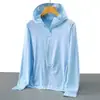 Roupas de proteção solar de seda gelo Primavera/Outono 2026, jaqueta leve de proteção solar para atividades ao ar livre para homens e mulheres, resistente a UV, peça externa amiga da pele, corta-vento