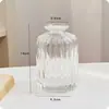 Lujo Ligero Trendy de Internet Transparente Vidrio Pequeño Jarrón Adornos Sala de Estar Arreglo Floral Estilo Ins Gama Alta Simple Tulipán Conservación de Agua